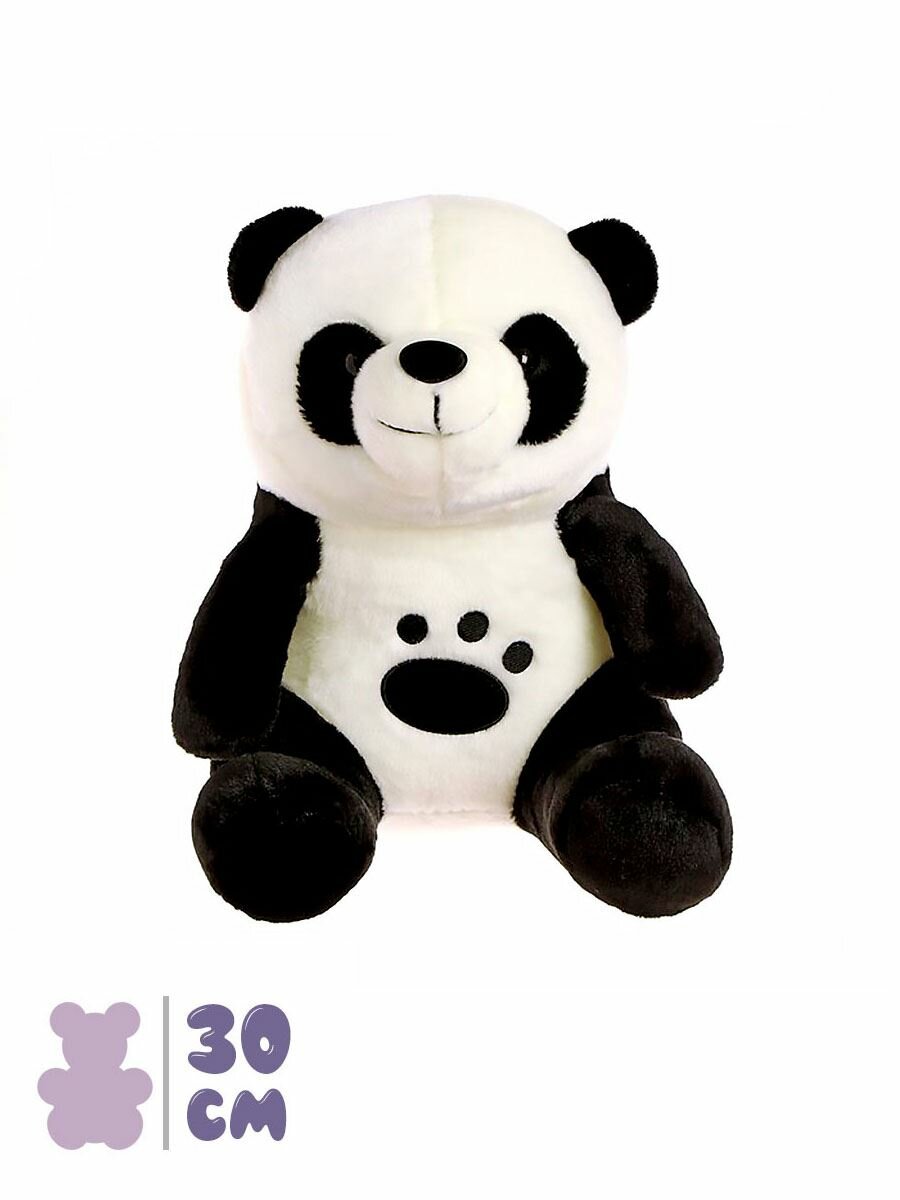 Мягкая игрушка Панда с вышитой лапкой 30 см, 11804