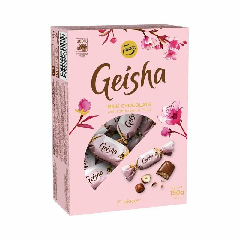 Конфеты Fazer Geisha с начинкой из тёртого ореха, 150г (Финляндия)