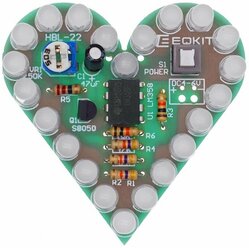 Набор радиолюбителя для самостоятельной пайки сборки RED LED в форме сердца, радиоконструктор