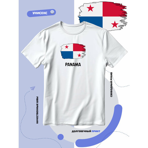фото Футболка с флагом панамы-panama, размер 3xs, белый smail-p