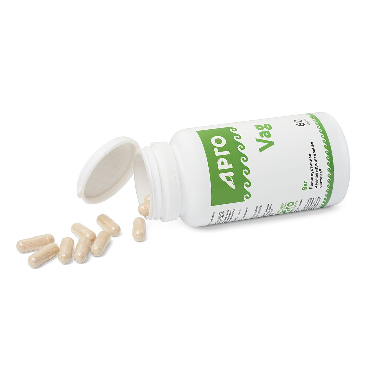 Картинки БАД "ВАГ" (Nutricare, АРГО) при климаксе, для гормонального баланса, 60 желатиновых капсул по 455 мг