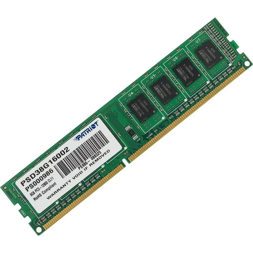 Память DDR3 8Gb 1600MHz Patriot PSD38G16002 RTL PC3-12800 CL11 DIMM 240-pin 15В 219000₽