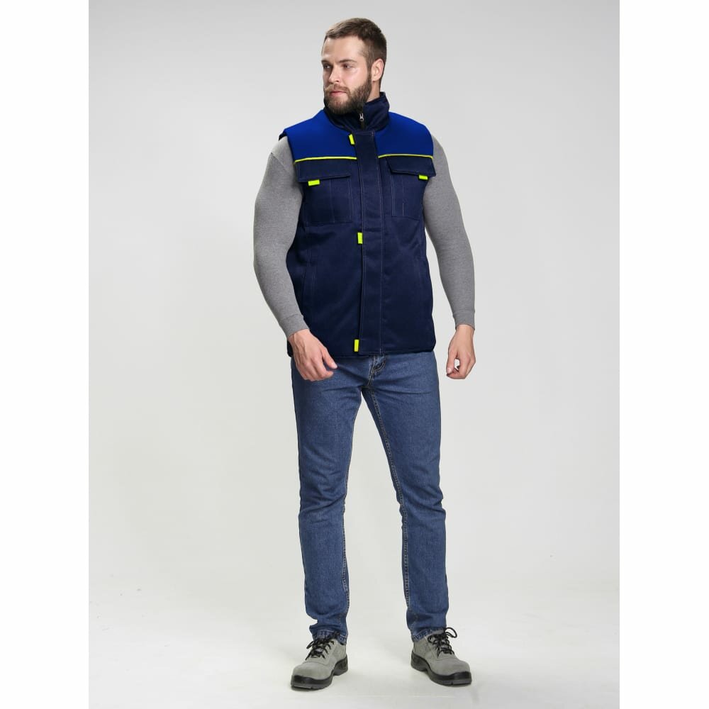 Утепленный жилет Факел Фаворит темно-синий/васильковый размер 56-58 87480323.005