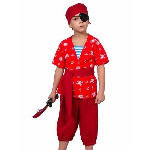 Карнавальный костюм Пират Гарри детский, размер M (рост 122-128) изделие швейное набор карнавальный зайка белая плюш взр р р м 46 48 165