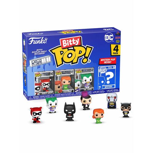 Фигурка Funko Bitty POP! DC Comics S3 Harley Quinn+Poison Ivy+Joker+Mystery (1 of 4) 4PK 71313