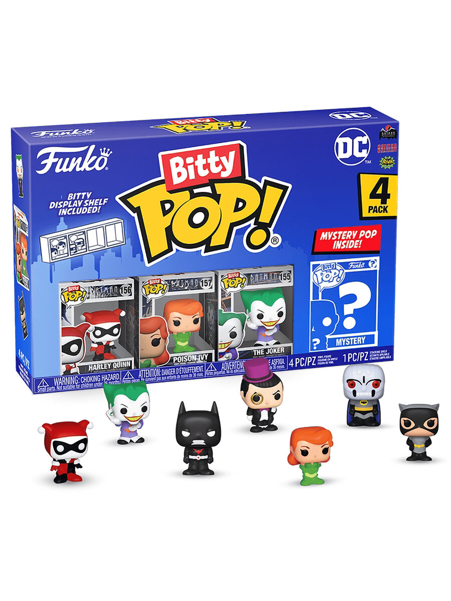 Фигурка Funko Bitty POP! DC Comics S3 Harley Quinn+Poison Ivy+Joker+Mystery (1 of 4) 4PK 71313