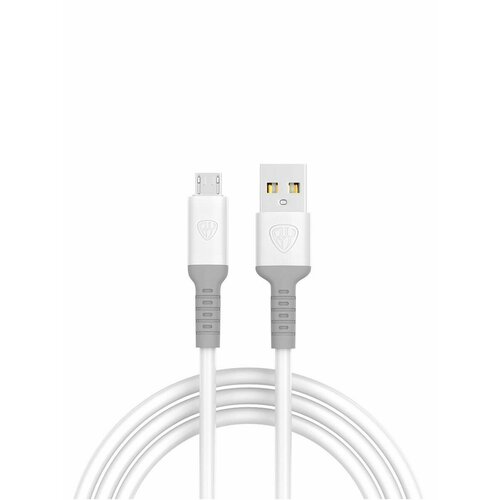 BY Кабель для зарядки Powerful Micro USB, 1м, 3A, QC 3.0, силиконовая оплетка, белый кабель для зарядки wuw x158 micro 3a 1 м белый