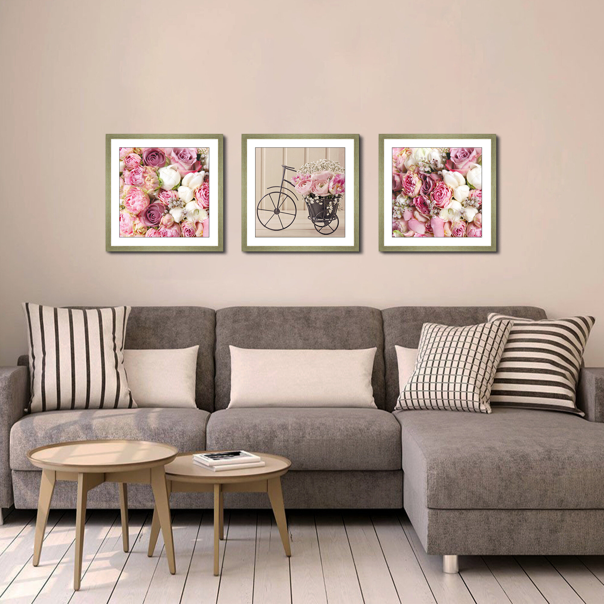 Картина интерьерная на холсте Империя Рам АРА 35x35 "Букет цветов"для интерьера дома на стену