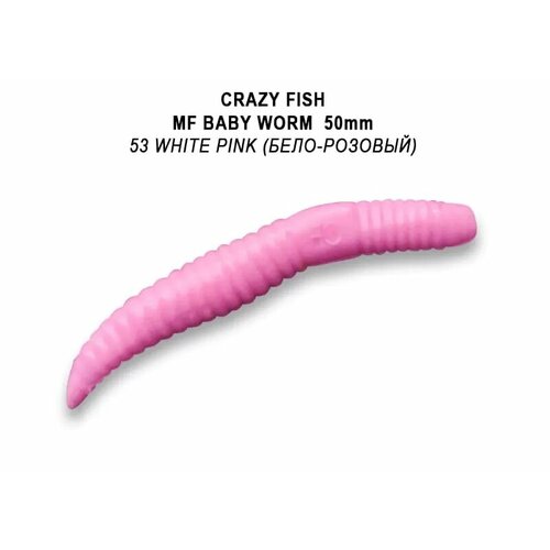 Силиконовая приманка мягкая съедобная Crazy Fish MF Baby worm 2 50 мм 8 шт. силиконовая приманка мягкая съедобная crazy fish mf classic worm 2 8 70 мм 67 70 77 9 12 шт