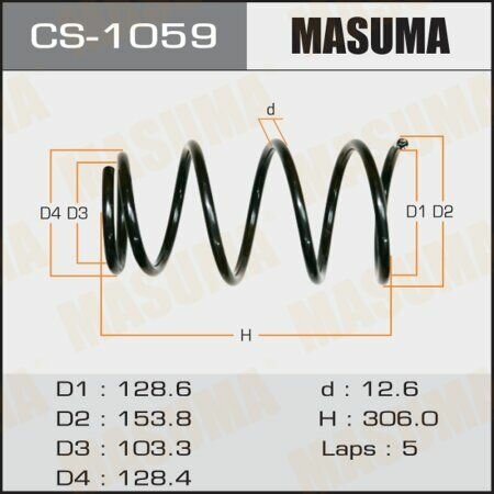 CS-1059 Пружина подвески TOYOTA PROBOX/SUCCEED перед.