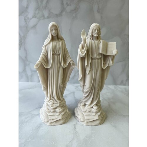 Статуэтки набор Дева Мария и Иисус, 18см, мрамор