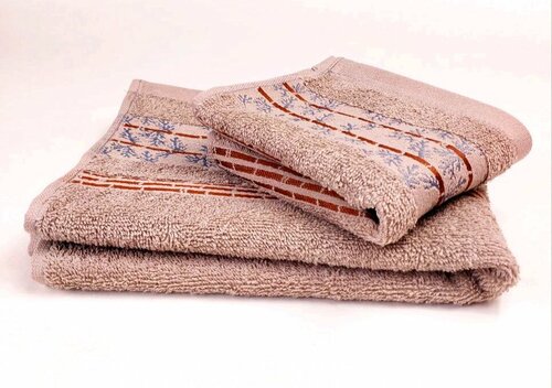 Набор полотенец 2 шт. Токио из махровой ткани 50х80, 30х50 см, коричневый цвет