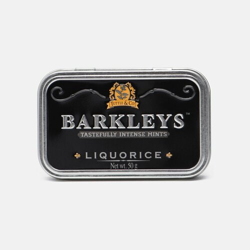 Леденцы Barkleys Tastefully Intense Mints Liquorice (Барклайс Лакрица) 50 гр