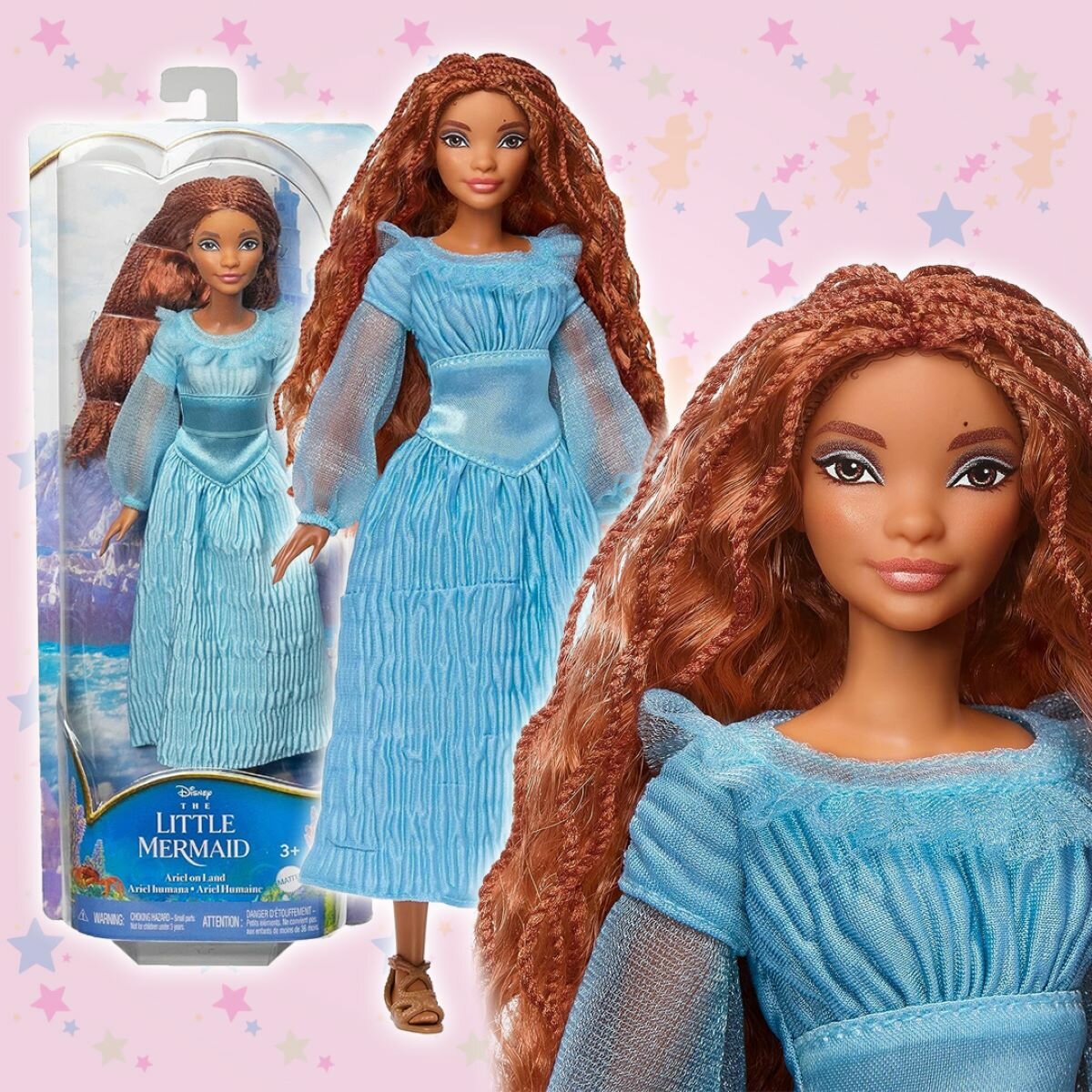 Кукла Ариэль Русалочка в голубом платье, Little Mermaid