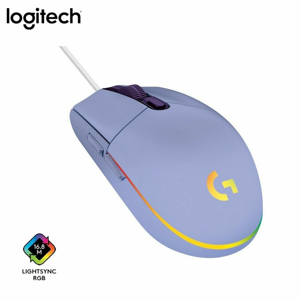 Мышь Logitech G102 LightSync, оптическая, проводная (910-005857)