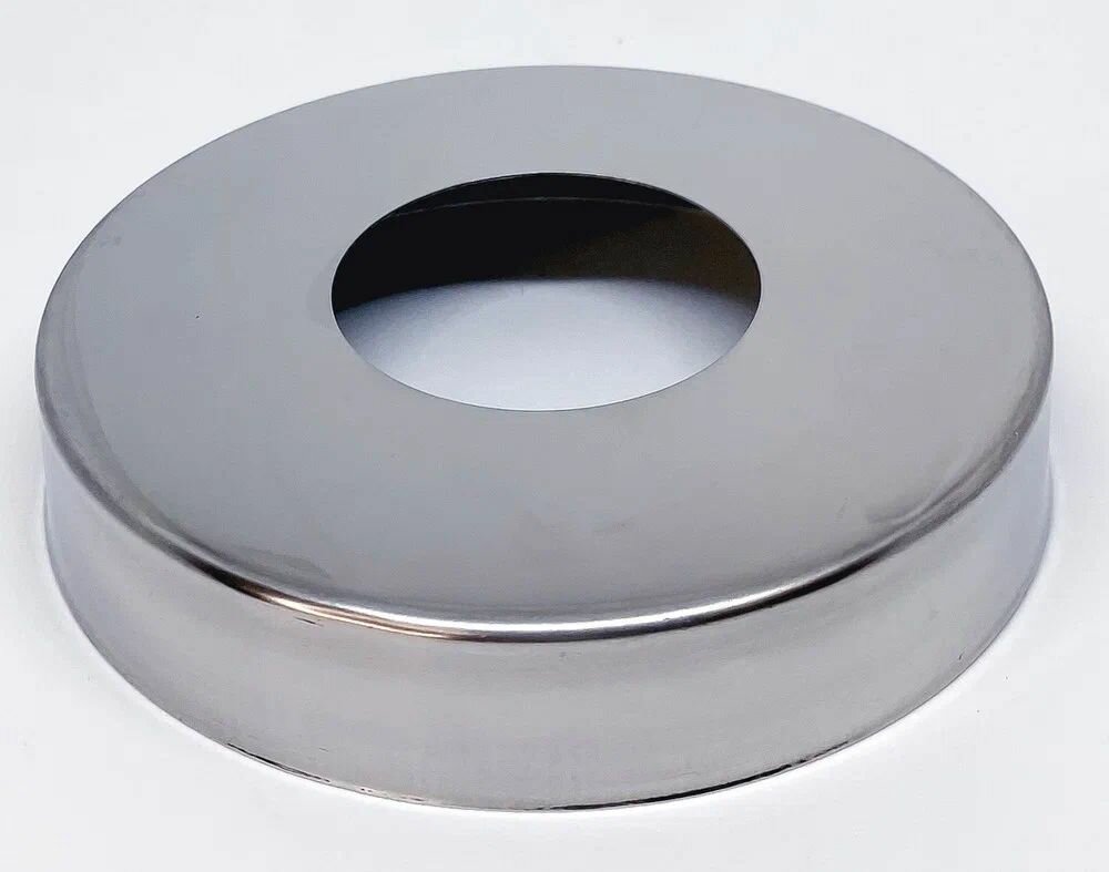 Крышка низ для стойки/трубы d 424мм внешний d 100 мм нержавеющая сталь aisi 304 комплект 1 шт.