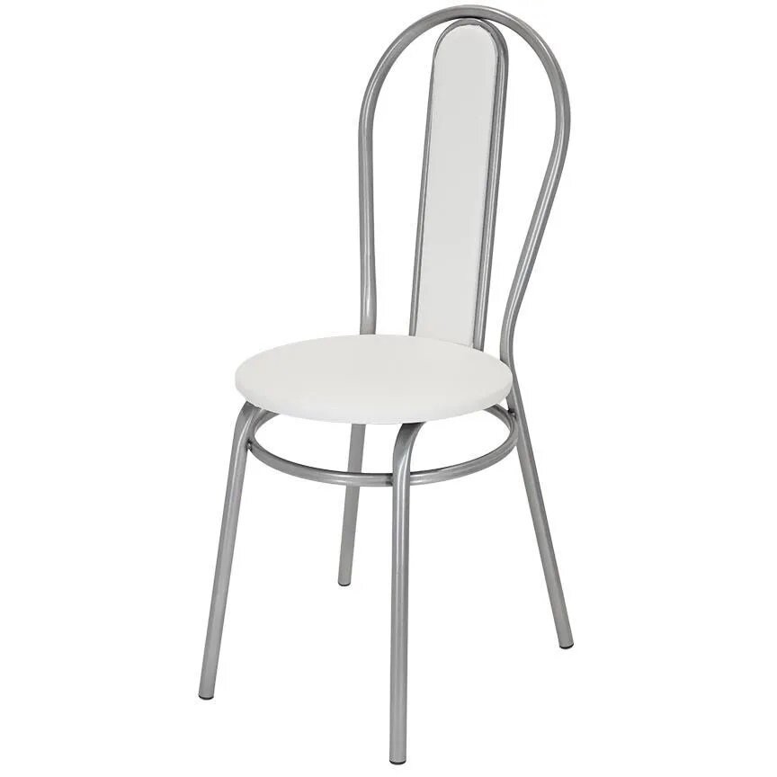 фото Стул Венский белый крокодил/хром