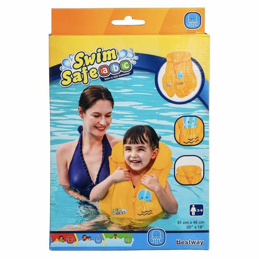 Жилет Bestway Swim Safe, ступень B, 51х46 см 70см (32034) - фото №3