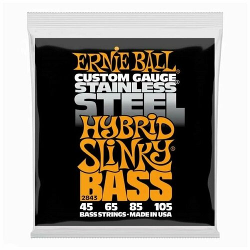 ERNIE BALL 2843 Stainless Steel Slinky Hybrid 45-105 - Струны для бас-гитары Эрни Болл