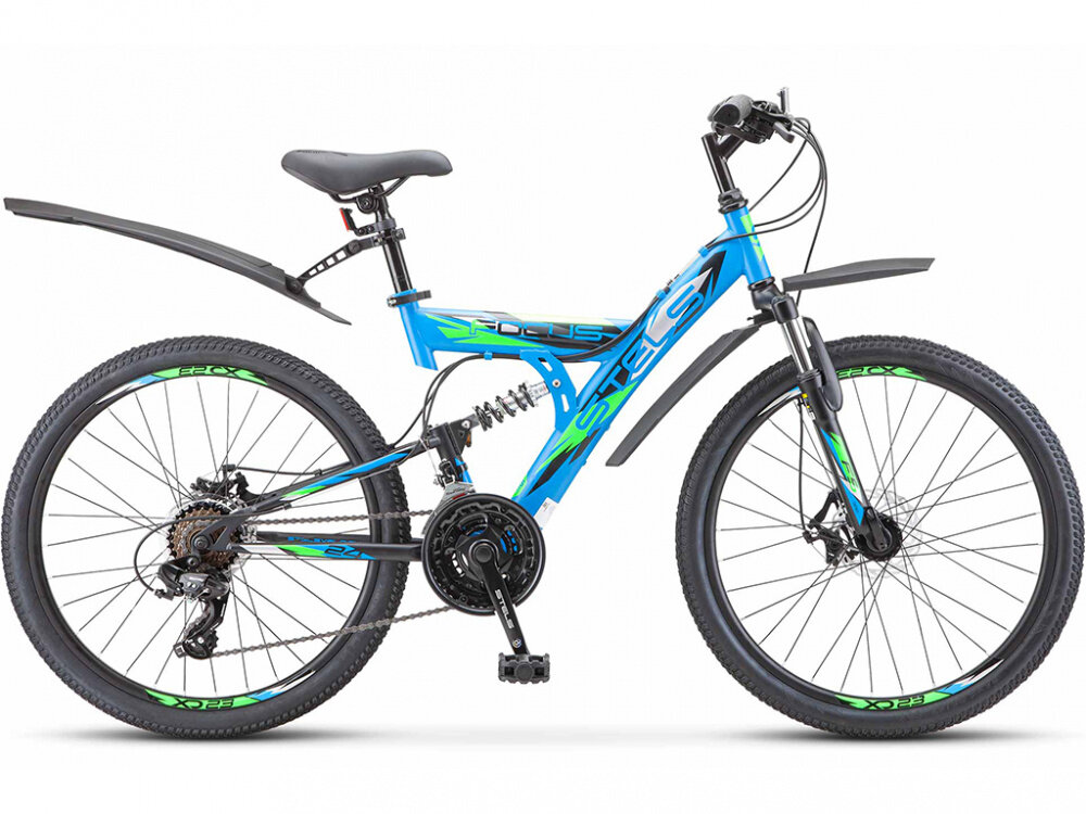 фото STELS Велосипед Стелс Focus MD 24" 18ск (рама 16", синий/черный)