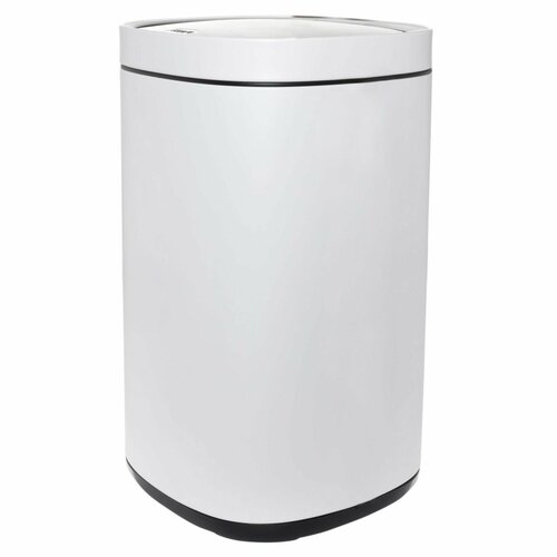 Ведро для мусора 30 л с кнопкой для открывания крышки металлпластик белое Total white 7990₽