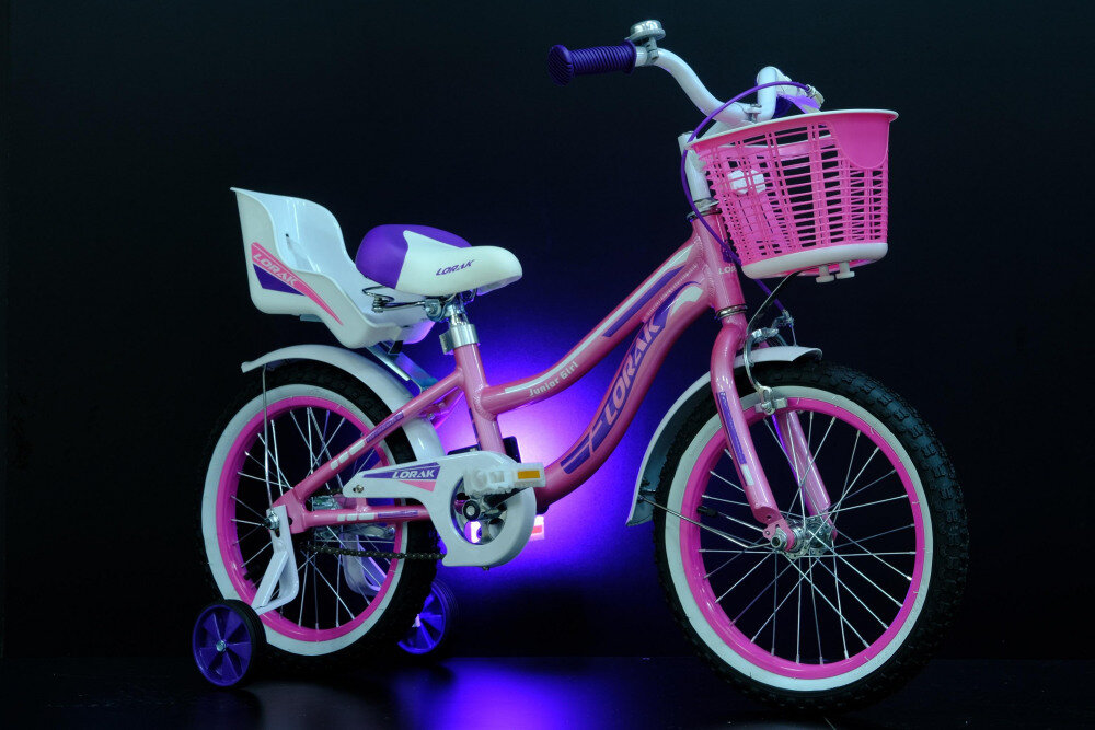 Велосипед детский LORAK JUNIOR 16 Girl Doll Розовый/Фиолетовый