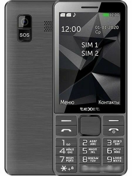 Мобильный телефон Texet TM-D324 серый (3,5"/камера/4000mAh)