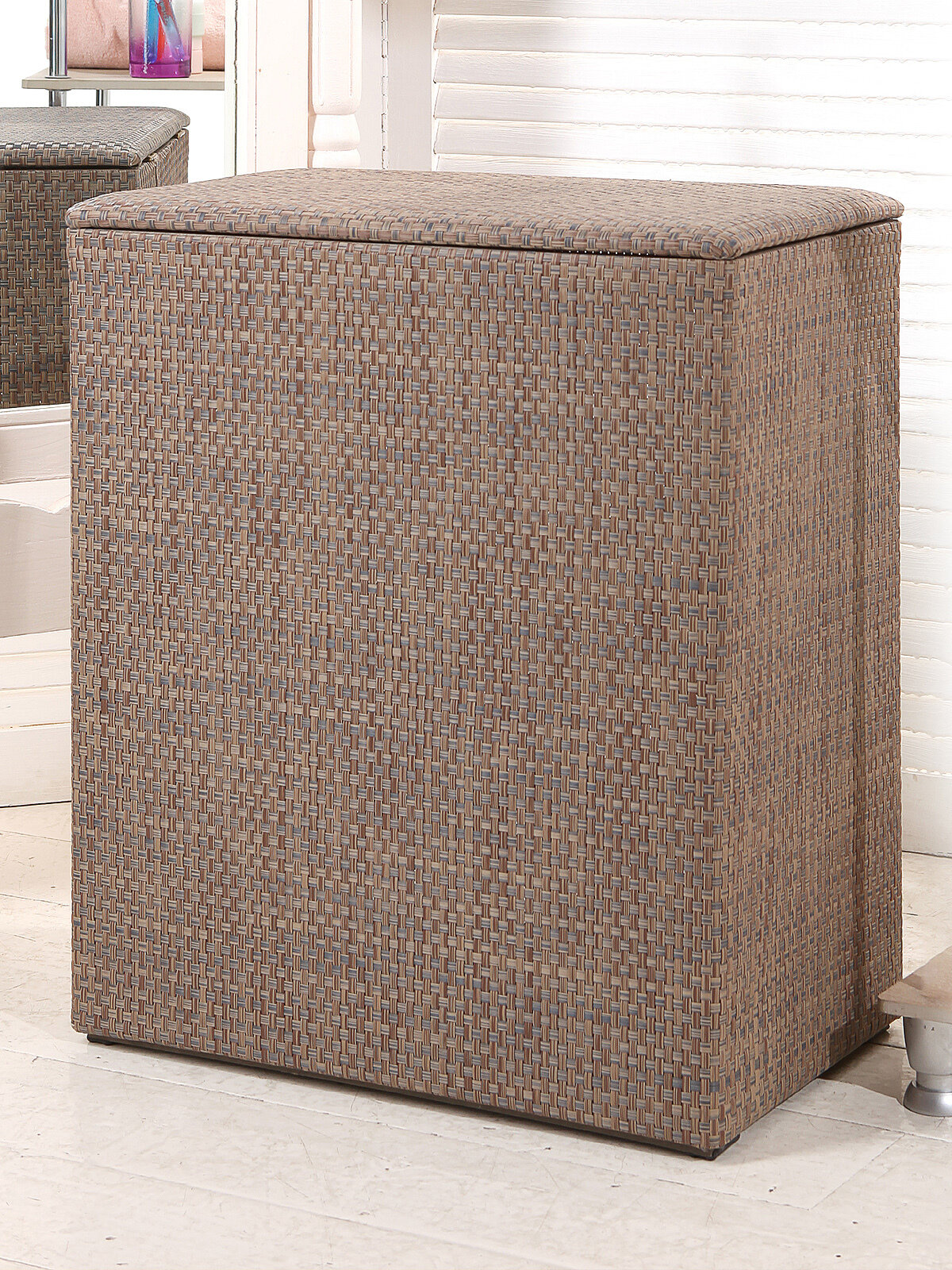 Корзина для белья CASY HOME ротанг прямоугольная крышка 46×27×53 см