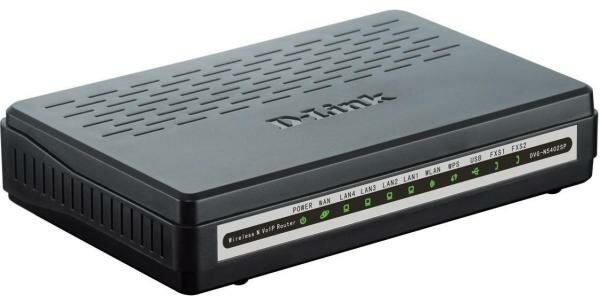 Маршрутизатор D-Link DVG-N5402SP/2S1U/C1B 802.11bgn 300Mbps 2.4 ГГц 4xLAN USB черный