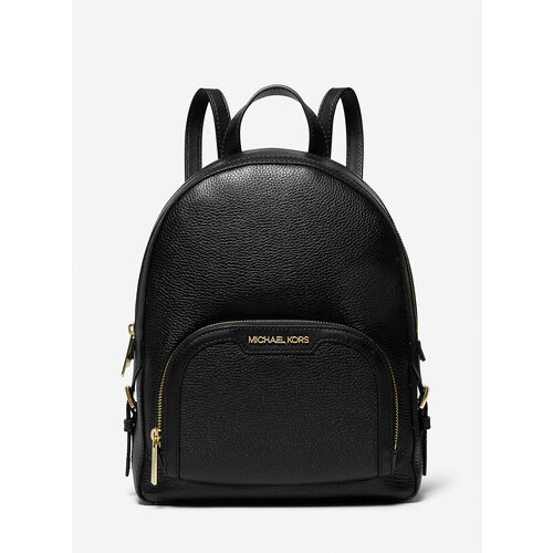 2021 new large capacity soft leather backpack textured leather women s bag fashion all match personality multi purpose backpack Рюкзак MICHAEL KORS Махиэль Корс Рюкзак черный средний размер золотая фурнитура кожаный Michael Kors Jaycee Medium Pebbled Leather Backpack 35S2G8TB2L 35S2G8TB2L, фактура зернистая, матовая, гладкая, черный