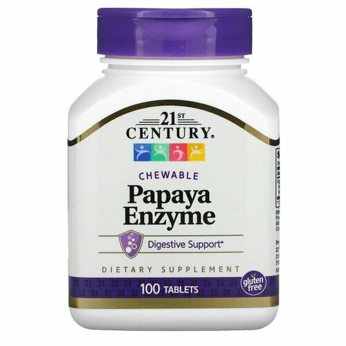 Фермент папайи Papaya Enzyme 100 жевательных таблеток