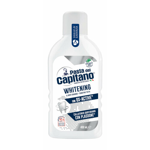 PASTA DEL CAPITANO Ополаскиватель для полости рта Whitening, 400 мл