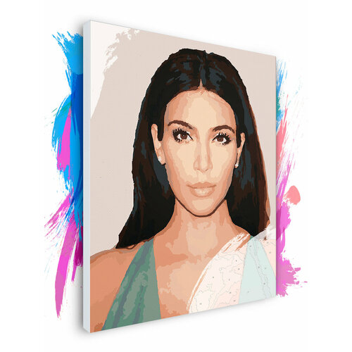 Картина по номерам на холсте Ким Кардашьян, 50 х 80 см