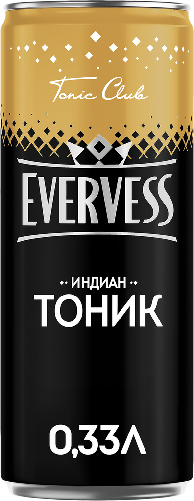 Напиток EVERVESS Индиан тоник сильногазированный, 0.33л