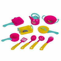 Этот набор посуды очень-очень понравится маленькой хозяйке! Он красивый, яркий, практичный, компактный!;
В комплект входит 10 предметов:  ...