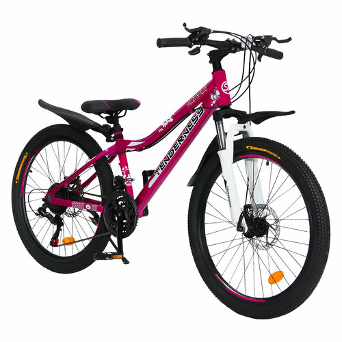 Горный велосипед детский скоростной Tenderness 24 бордовый 8-14 лет 21 скорость Shimano tourney 1953800₽