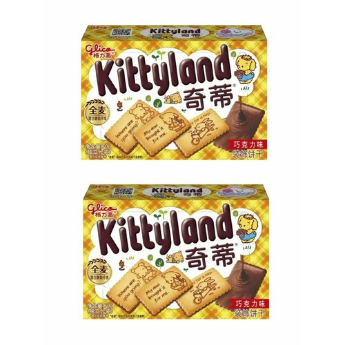 Печенье Glico Kittyland с шоколадом 70 г х 2 шт