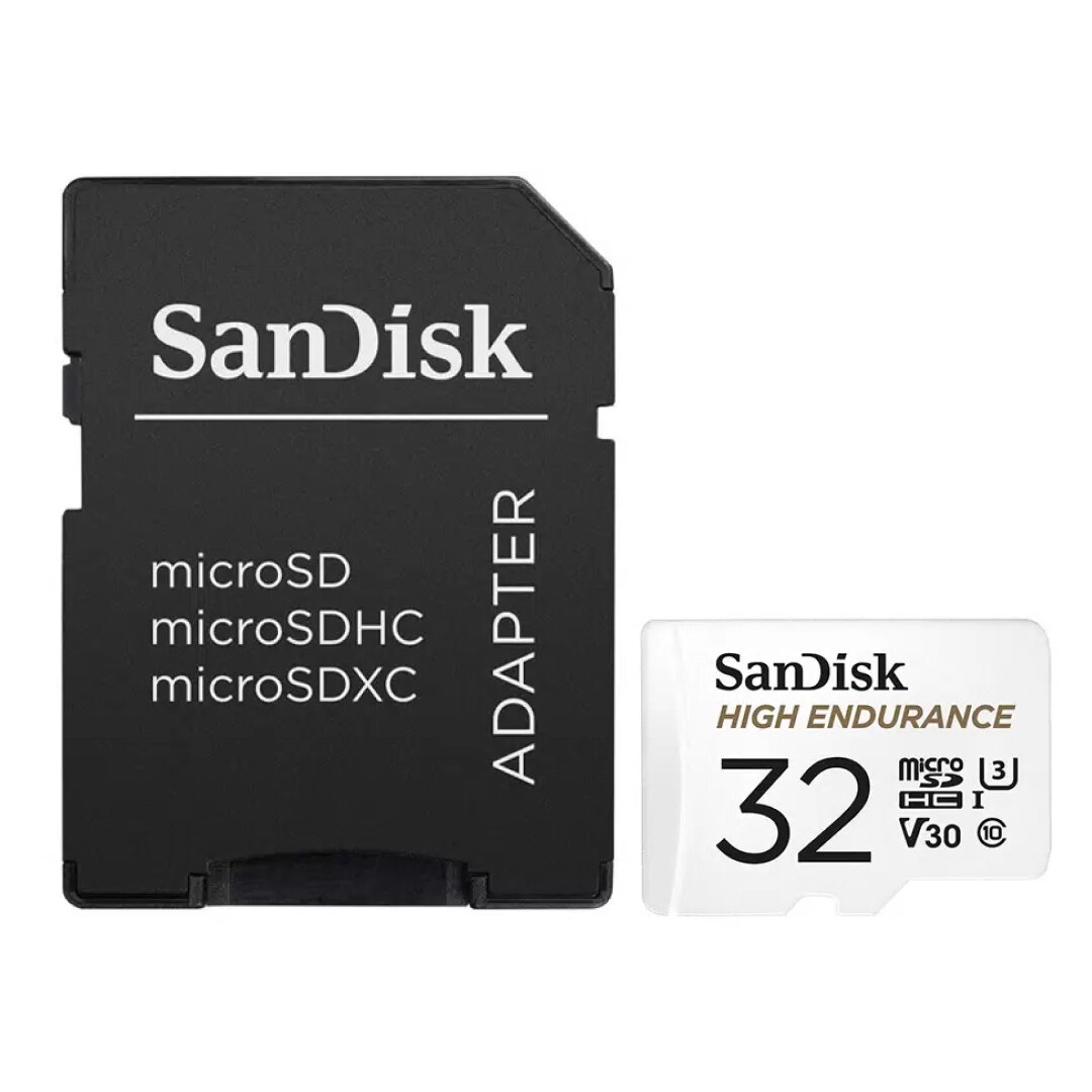 Карта памяти SanDisk High Endurance Micro SDHC + SD Adapter, 32 Гб