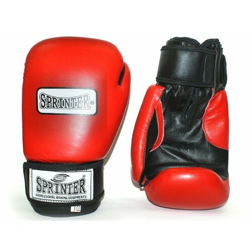 SPRINTER RING-STAR Перчатки бокс. Размер-вес 8. Материал: кожа, Красный
