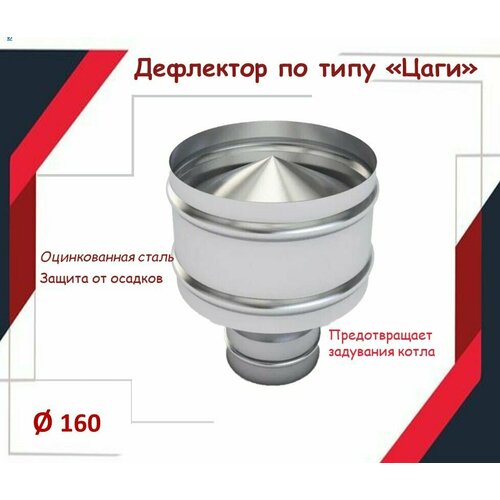 Дефлектор цаги D160, оцинкованная сталь