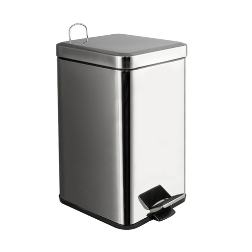 Ведро из нержавеющей стали с педалью квадратное 12л 4083₽