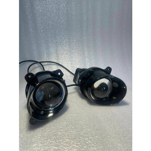 Лазерные противотуманные фары ПТФ светодиодные линзы Гранта до 18г, Калина1-2, Датсун он-до