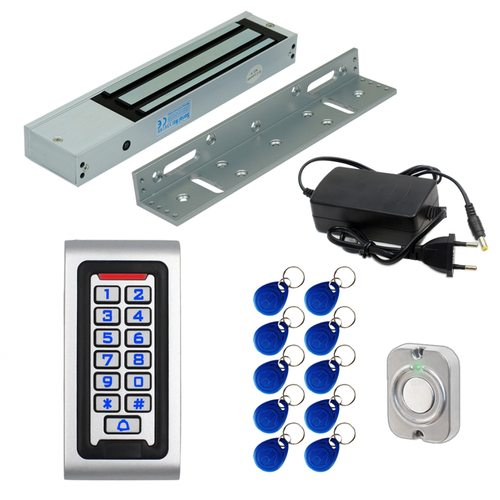 Комплект СКУД для офиса с WiFi кодонаборной панелью и электромагнитным замком с уголком v2 брелки 9990₽
