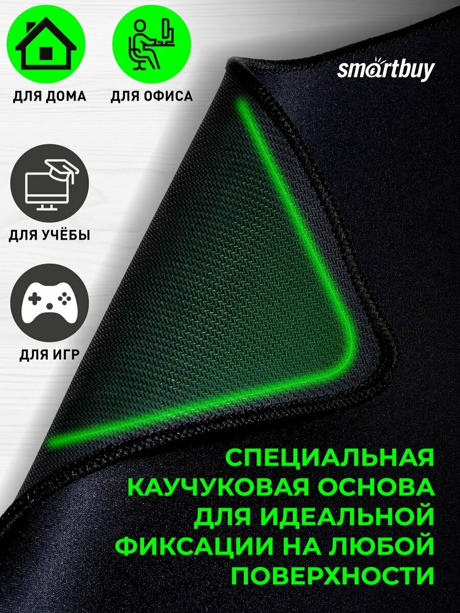 игровой коврик SMARTBUY SBMP-01G-K Rush Blackout M-size - фото №18