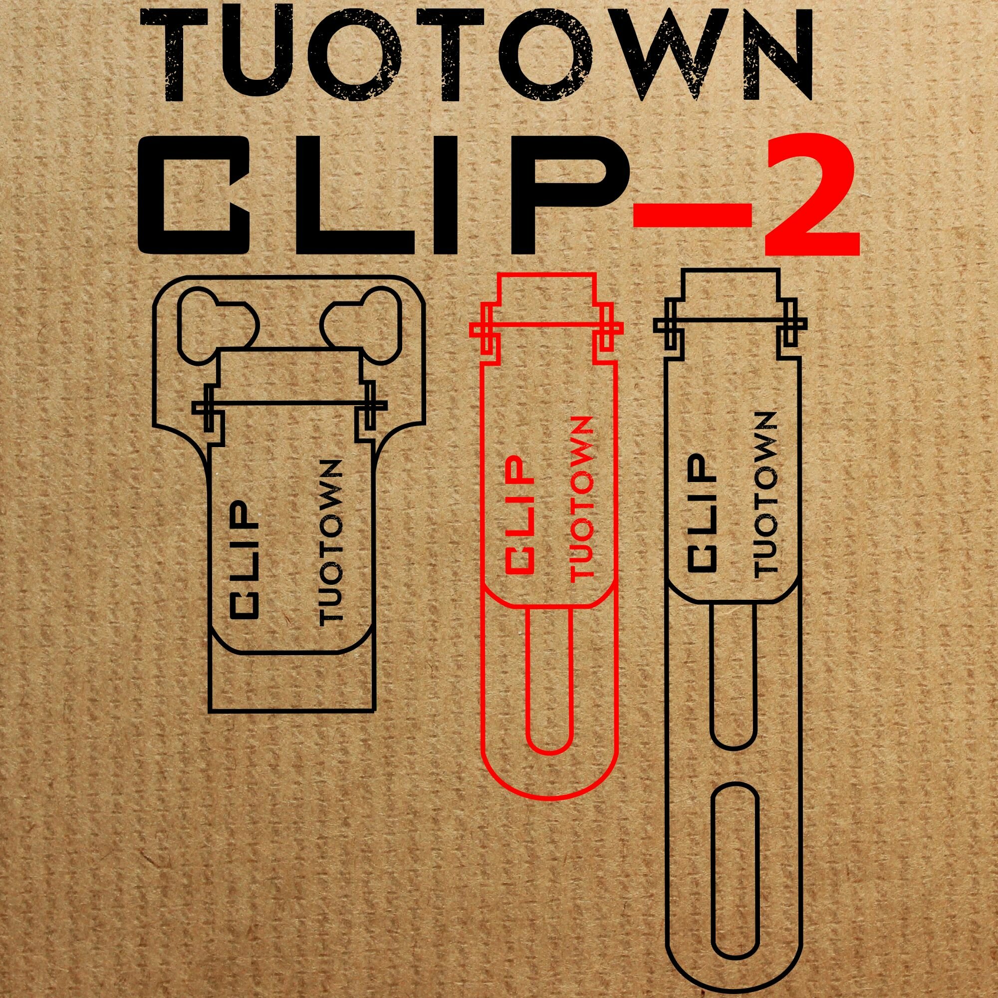 Клипса для тактических ножен, Tuotown CLIP-02, (металлическая, из стали) 6 см