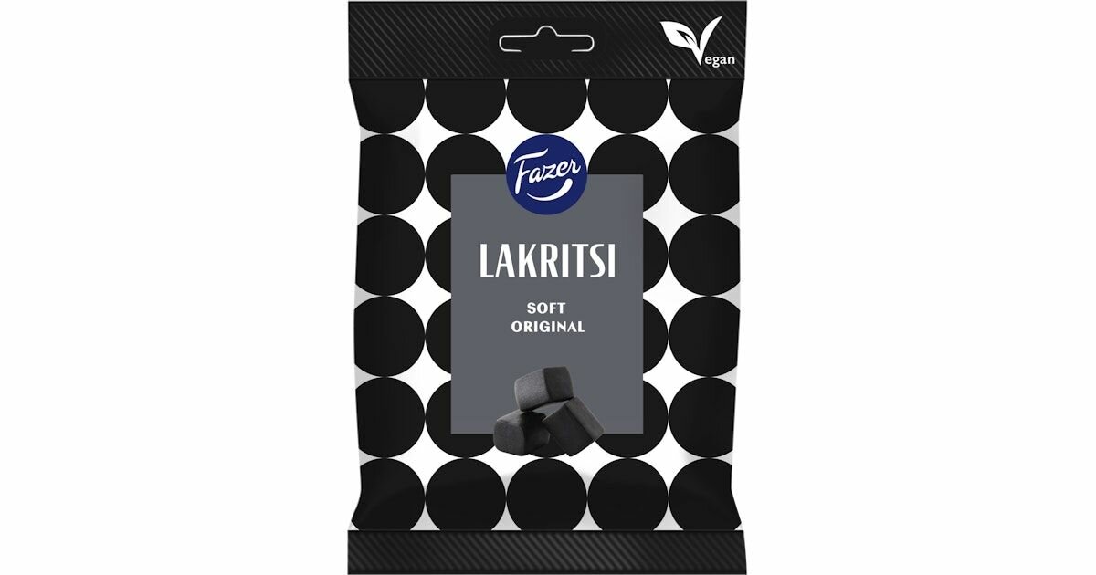 Конфеты жевательные Fazer Lakritsi Soft Original с лакрицей 150 г (из Финляндии)