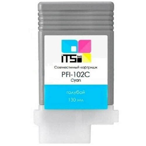 картридж для canon pfi 102c ipf 500 600 700 cyan 130ml dye myink Картридж ITSinks PFI-102C для плоттеров Canon