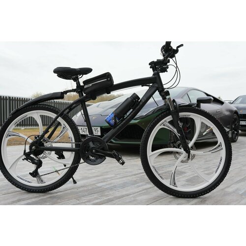 Велосипед горный RICHIESTO 24 колёса Алюминиевые кованные литые диски Спортивный черный 25500₽