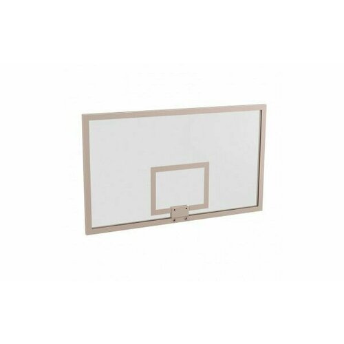 Щит баскетбольный игровой (стекло 10 мм, ударопрочная пленка) 1050х1800 мм Zavodsporta опора zso крайние пара
