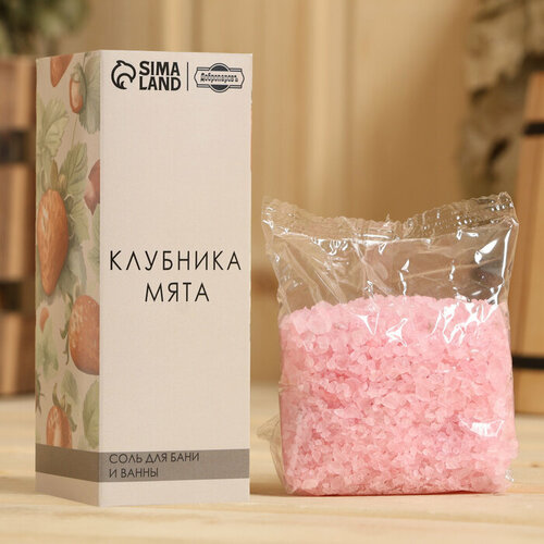 Соль для бани и ванны Клубника - Мята 150 г Добропаровъ